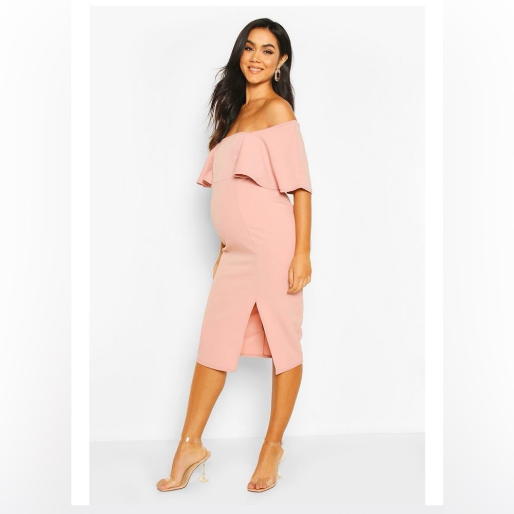 NWT Boohoo maternity midi dress
